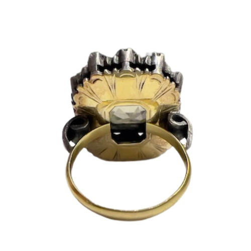 Bague 55 Bague début en or et argent avec saphir et citrine 58 Facettes Q133B (950)