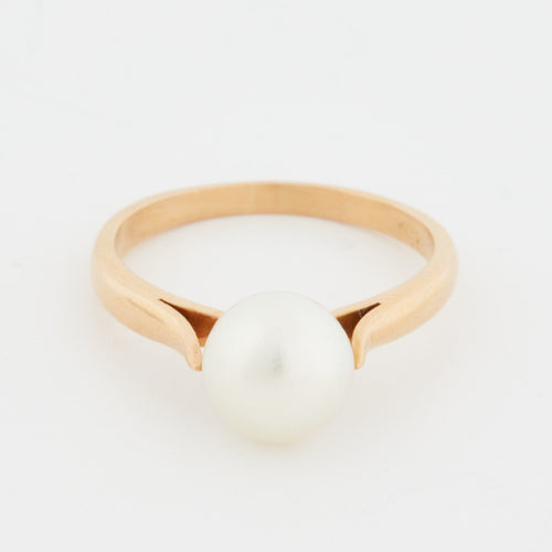 Bague 52 BAGUE OR JAUNE PERLE DE CULTURE 58 Facettes RÉF 5029/18