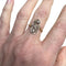Bague 52 Bague design Art Déco en or et platine avec diamants 58 Facettes Q32B
