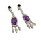 Boucles d'oreilles BOUCLES D'OREILLES STYLE ART DÉCO DIAMANTS ONYX AMÉTHYSTE 58 Facettes Q17B