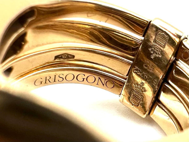 Bague 52 DE GRISOGONO. Bague "Onde" en or rose 18K 58 Facettes