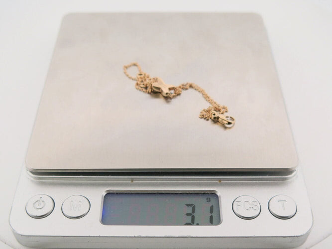 Bracelet bracelet CHAUMET jeux de liens en or rose 18k 3gr 10 diamants 0.1ct boite 58 Facettes 271111