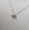 Collier Collier or blanc serti d’un pendentif HAI en diamants 58 Facettes