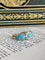 Bague 58 Bague fleur ancienne or jaune, perles, turquoises 58 Facettes