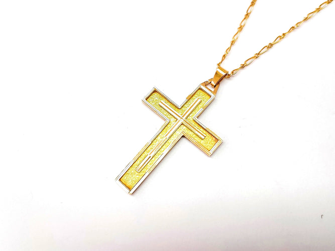 Croix en or jaune massif 58 Facettes CROIX-1414