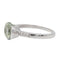 White gold ring Prasiolite, Diamond 