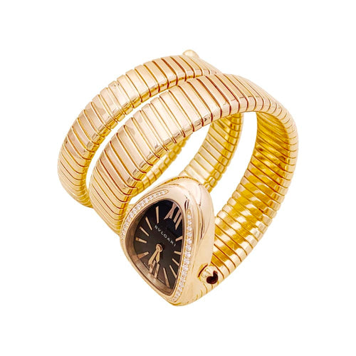 Montre Montre Bulgari, "Serpenti Tubogas", or rose, diamants. 58 Facettes 34807