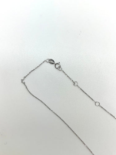 Collier COLLIER LA BRUNE ET LA BLONDE OR BLANC 2 DIAMANTS 0,15ct 58 Facettes M8927