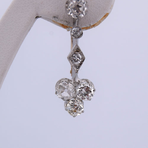 Boucles d'oreilles Boucles d'oreilles en platine et or jaune avec diamants 58 Facettes