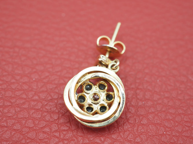 Boucles d'oreilles Boucles d'oreille émeraude marguerite 58 Facettes