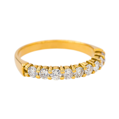 Bague 49 Bague Demi alliance Or jaune Diamant 58 Facettes 4195196CN