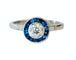 Bague 54 Bague en platine 950 avec diamants et saphirs 58 Facettes Q99B