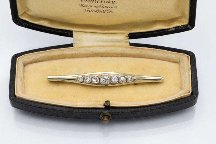 Broche Broche allongée en or avec diamants taille brillant, environ 0,80 ct. 58 Facettes 10964