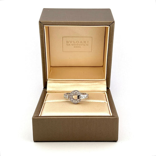 Bague 51 Bulgari - Bague "Bvlgari Classic" or blanc 18 carats et diamant 58 Facettes