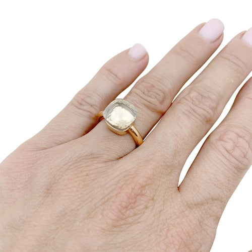 Bague 48 Bague Pomellato, collection "Nudo Classic", or rose et topaze blanche. 58 Facettes 34966