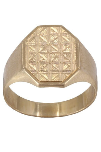 Bague 54 Chevalière or jaune 58 Facettes 088851