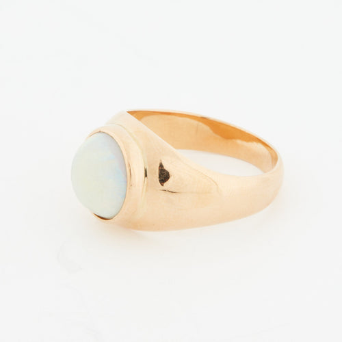 Bague 59 Bague Or Jaune - Opale Ronde 58 Facettes RÉF 9004/19