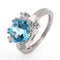 Bague Bague design en or avec topaze bleue et diamants 58 Facettes AO-0003