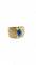 Bague 55 Bague en or jaune diamants et saphir cabochon 58 Facettes