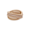 Bague 53 Bague VAN CLEEF ET ARPELS,"Duo Perlée", or rose, diamants. 58 Facettes 34781