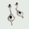 Boucles d'oreilles BOUCLES D'OREILLES EN PLATINE 950 KT AVEC DIAMANTS ET SAPHIRS 58 Facettes Q949A