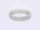 Bague 54 Bague d'éternité en or blanc sertie de diamants 58 Facettes 2208