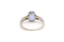 Bague 53 Bague contemporaine en platine sertie d'une tanzanite et de diamants 58 Facettes 22184