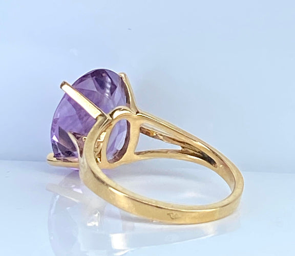 Bague 50 Bague or jaune améthyste 58 Facettes AB647