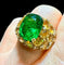Bague 53.5 Bague Tsavorite 7,20 carats et pavage de citrines 58 Facettes 7662 A