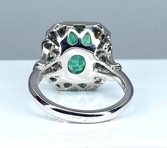 Bague 51 Bague émeraude 5,32 carats et diamants 58 Facettes AB303