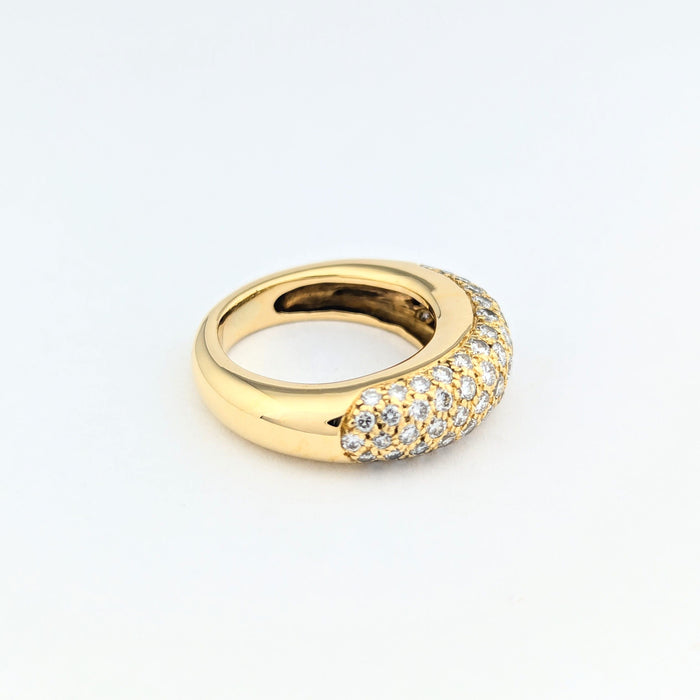 Bague 51 Bague jonc en or jaune et diamants 58 Facettes 31130