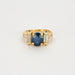 Bague 51 Bague Rouleaux Or Jaune Saphir Diamants Baguette 58 Facettes GU92