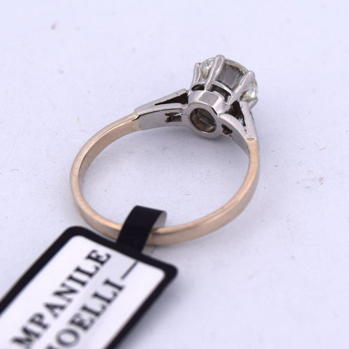 Bague 54 Bague ancienne en platine avec diamants 58 Facettes