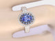 Bague 54 Bague en or blanc avec diamants et tanzanite 58 Facettes 2325