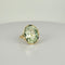 Bague 56.5 Bague solitaire en or jaune, spinelle verte ovale à facettes de 8 carats 58 Facettes 2501101
