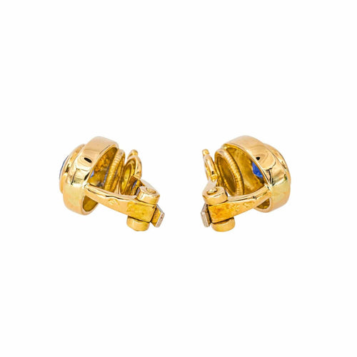 Boucles d'oreilles Boucles d'oreilles Clips Or jaune Saphir 58 Facettes 4416917RV