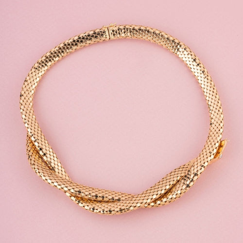 Collier Collier serpent en or jaune 18k et diamants 58 Facettes