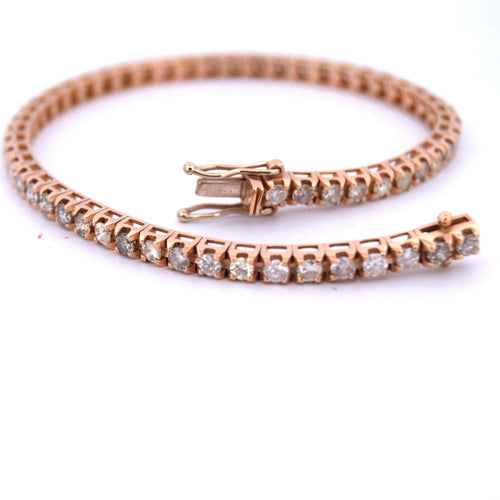 Bracelet BRACELET UNISEXE « TENNIS » - OR ROSE 18 KT - DIAMANTS 58 Facettes