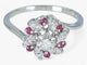 Bague Bague en or 14 carats – Diamant 0,18 ct et rubis 0,06 ct 58 Facettes AN86
