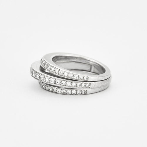 Bague 52 CARTIER - Bague 3 ponts Diamants 58 Facettes