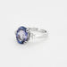 Bague 56 Bague or blanc tanzanite diamants 58 Facettes