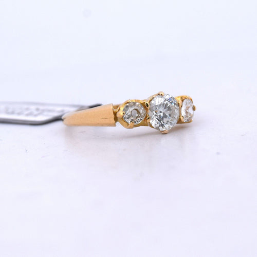 Anello antico con diamanti en or jaune 18 kt 58 Facettes