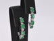 Boucles d'oreilles Boucles d'oreilles en or blanc avec diamants et émeraude 58 Facettes 2134