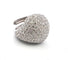 Bague 58 Bague OC Splendide et importante en or blanc sertie de diamants pavés 58 Facettes