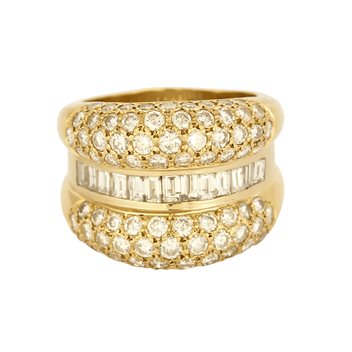 Les Deux Mondes黄金和钻石戒指 