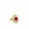 Bague 49 Bague or jaune rubis et diamants 58 Facettes 1.0000334/1