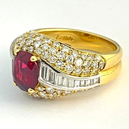 Bague 53 KUTCHINSKY bague or jaune rubis 2.08 carats 58 Facettes 248273