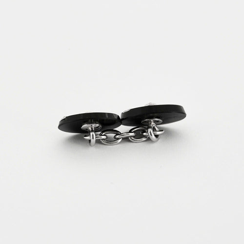 Boutons de manchette Bontons de manchettes 1930 en onyx et diamants. 58 Facettes P21L12