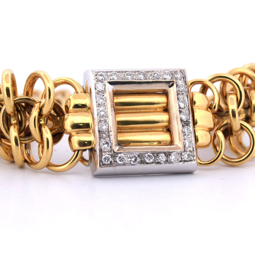 Bracelet BRACELET EN OR 18 KT ET DIAMANTS 58 Facettes