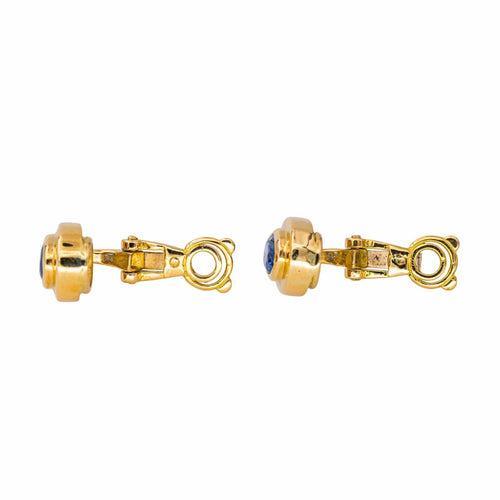 Boucles d'oreilles Boucles d'oreilles Clips Or jaune Saphir 58 Facettes 4416917RV